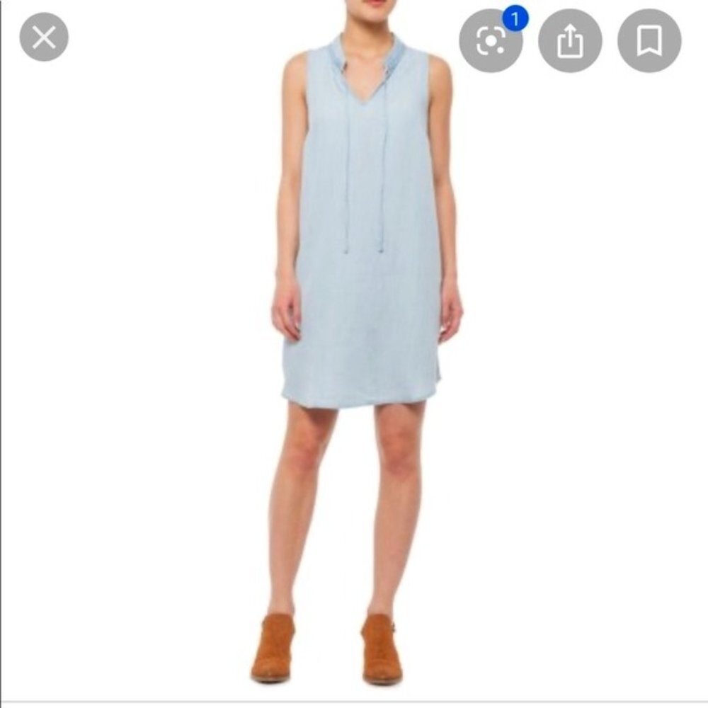 CHELSEA & THEODORE| Sleeveless tencel denim dress